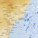 Live Newcastle Weather Radar - 128km - Rain Rate
