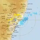 Live Newcastle Weather Radar - 128km - Doppler Wind