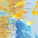 Live Newcastle Weather Radar - 128km - Doppler Wind