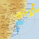 Live Newcastle Weather Radar - 128km - Doppler Wind
