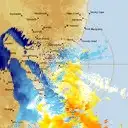 Live Newcastle Weather Radar - 128km - Doppler Wind