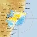 Live Newcastle Weather Radar - 128km - Doppler Wind