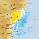 Live Newcastle Weather Radar - 128km - Doppler Wind