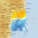 Live Newcastle Weather Radar - 128km - Doppler Wind