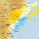 Live Newcastle Weather Radar - 128km - Doppler Wind