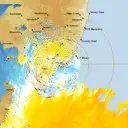 Live Newcastle Weather Radar - 128km - Doppler Wind