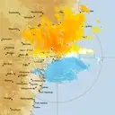 Live Newcastle Weather Radar - 128km - Doppler Wind