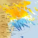 Live Newcastle Weather Radar - 128km - Doppler Wind