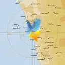 Live Geraldton Weather Radar - 128km - Doppler Wind