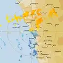 Live Geraldton Weather Radar - 128km - Doppler Wind