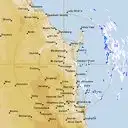 Live Gympie Weather Radar - 256km - Rain Rate