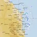 Live Gympie Weather Radar - 256km - Rain Rate
