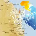 Live Gympie Weather Radar - 128km - Doppler Wind