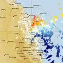 Live Gympie Weather Radar - 128km - Doppler Wind