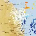 Live Gympie Weather Radar - 128km - Doppler Wind