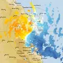 Live Gympie Weather Radar - 128km - Doppler Wind