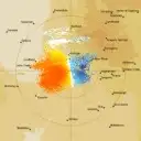 Live Richmond Weather Radar - 128km - Doppler Wind