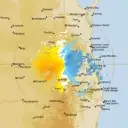 Live Toowoomba Weather Radar - 128km - Doppler Wind