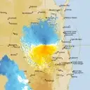 Live Toowoomba Weather Radar - 128km - Doppler Wind