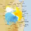 Live Toowoomba Weather Radar - 128km - Doppler Wind