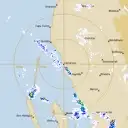 Live Carnarvon Weather Radar - 128km - Rain Rate