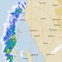 Live Carnarvon Weather Radar - 128km - Rain Rate