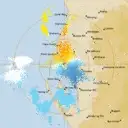 Live Carnarvon Weather Radar - 128km - Doppler Wind