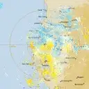 Live Carnarvon Weather Radar - 128km - Doppler Wind