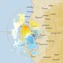 Live Carnarvon Weather Radar - 128km - Doppler Wind