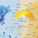 Live Carnarvon Weather Radar - 128km - Doppler Wind