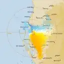 Live Carnarvon Weather Radar - 128km - Doppler Wind