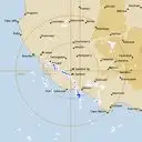 Live Mt.Gambier Weather Radar - 128km - Rain Rate