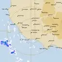 Live Mt.Gambier Weather Radar - 128km - Rain Rate
