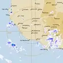 Live Mt.Gambier Weather Radar - 128km - Rain Rate