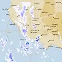 Live Mt.Gambier Weather Radar - 128km - Rain Rate