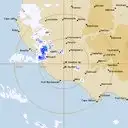 Live Mt.Gambier Weather Radar - 128km - Rain Rate