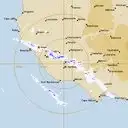 Live Mt.Gambier Weather Radar - 128km - Rain Rate