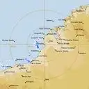 Live Broome Weather Radar - 512km - Rain Rate
