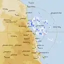 Live Cairns Weather Radar - 256km - Rain Rate