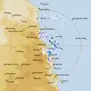 Live Cairns Weather Radar - 256km - Rain Rate