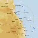 Live Cairns Weather Radar - 128km - Rain Rate