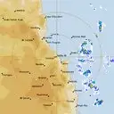 Live Cairns Weather Radar - 128km - Rain Rate