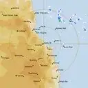 Live Cairns Weather Radar - 128km - Rain Rate