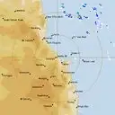 Live Cairns Weather Radar - 128km - Rain Rate