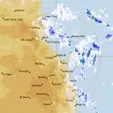 Live Cairns Weather Radar - 128km - Rain Rate
