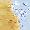 Live Cairns Weather Radar - 128km - Rain Rate