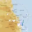 Live Cairns Weather Radar - 128km - Rain Rate