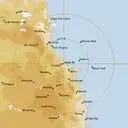 Live Cairns Weather Radar - 128km - Rain Rate