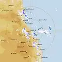 Live Cairns Weather Radar - 128km - Rain Rate