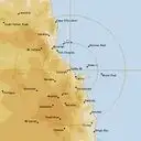 Live Cairns Weather Radar - 128km - Rain Rate